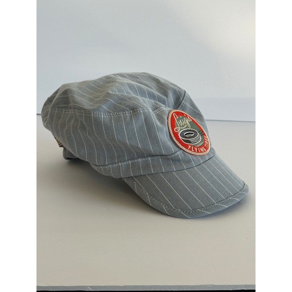 VTG Disney Parks Cars Land Luigis Flying Tires Mater Junkyard Hat Pinstripe L XL